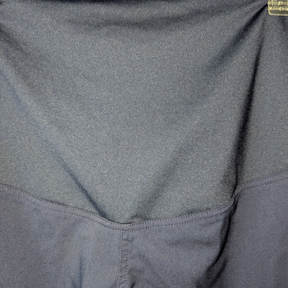 Blue Tapered Track Pants with High-Waisted Design - Picture 3 of 7